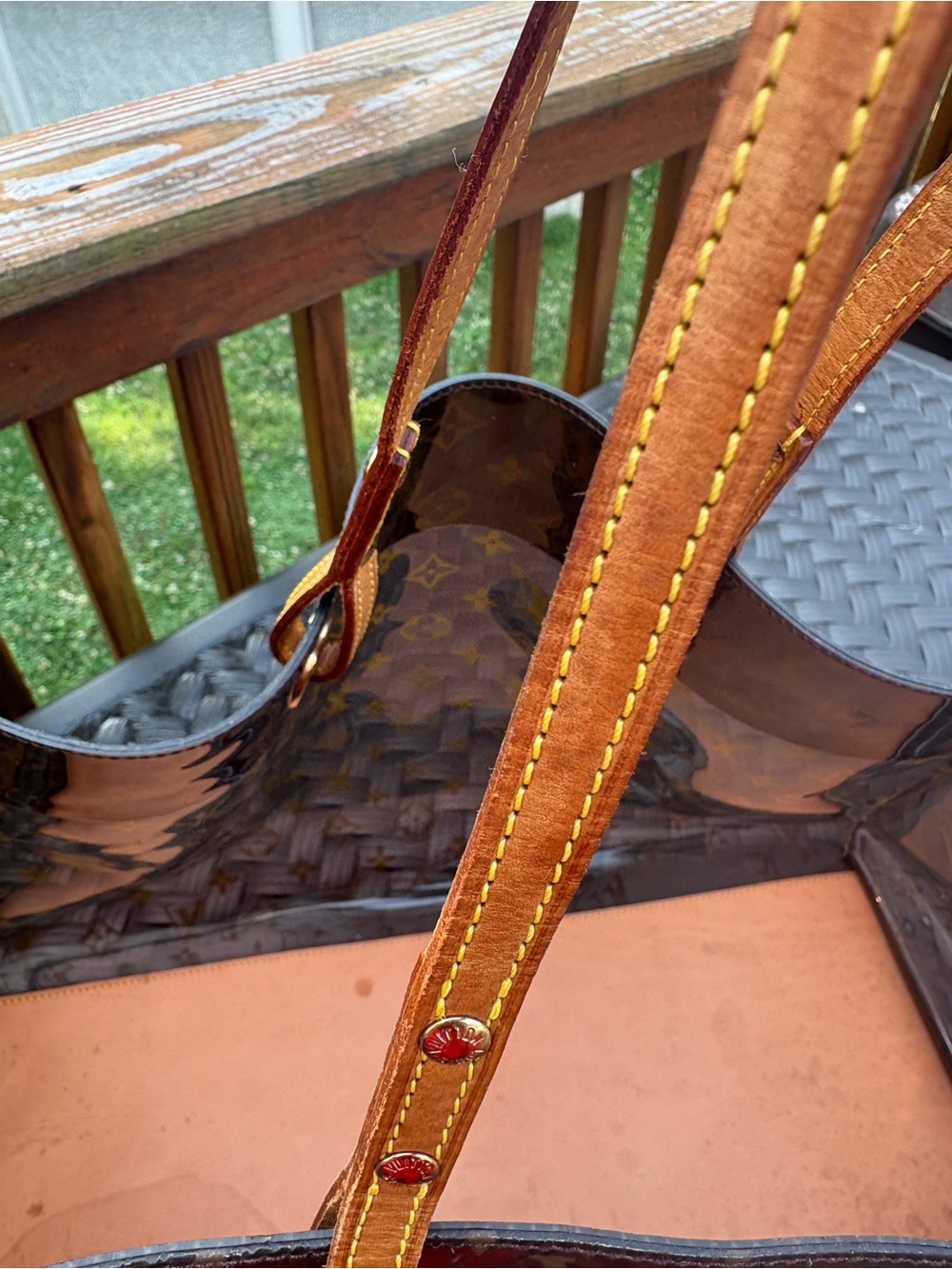 Louis Vuitton Monogram Clear Cabas GM Tote with Brown Trim - Picture 14 of 16